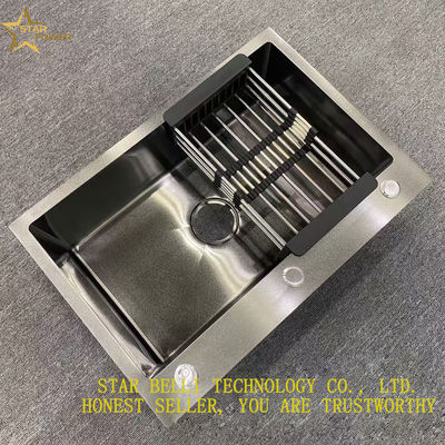 Bon prix Bassin de lavage de cuisine Cuve à main à évier unique en relief Cuve à laver ménager Cuve à laver en acier inoxydable Cuve à vaisselle en ligne
