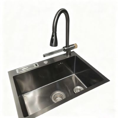 Bon prix Laveuse de tasses multifonctionnelle personnalisée Polie à la main en acier inoxydable 304 Evier de cuisine double bol en ligne