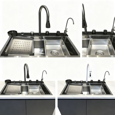 Bon prix Laveuse de tasses haut de gamme personnalisée Cuisinière en acier inoxydable 304/316 polie à la main avec une profondeur de bol de 250 à 300 mm et une épaisseur de panneau de 1,2 à 2,0 mm en ligne
