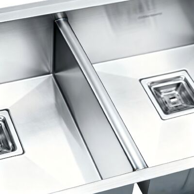 Bon prix STAR POWER 304 en acier inoxydable cuisine artisanale double évier évier avec robinet à retirer en ligne