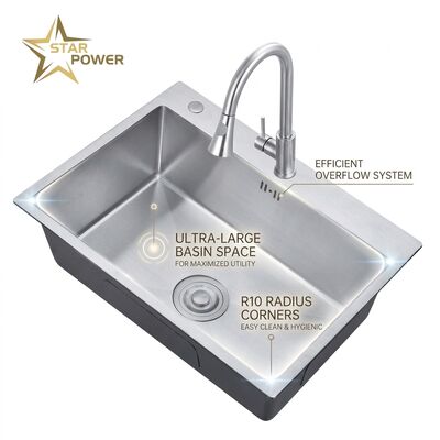 Bon prix 16 Inch Round Undermount Bar Sink SUS304 18 Gauge Stainless Steel with Basket Strainer en ligne