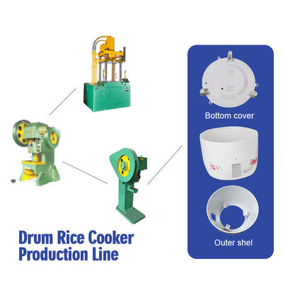 Chaîne de production de cuiseur de riz de tambour hydraulique avec le moteur servo multifonctionnel