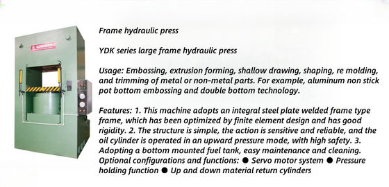 Bon prix Traitement de haute performance La presse hydraulique à châssis YDK entièrement automatique en ligne