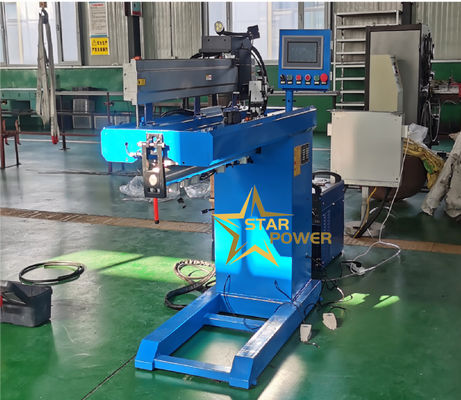 La machine de soudage à couture réglable est utilisée pour le soudage de boutons de toutes sortes de joints de tôles métalliques.