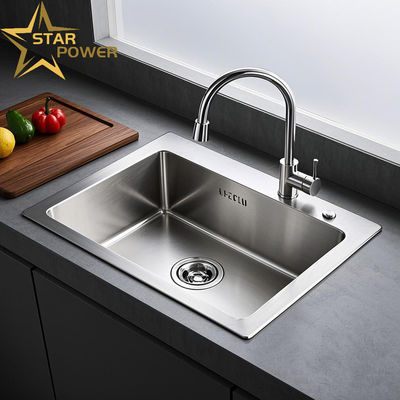 Bon prix Acier inoxydable évier de cuisine fait à la main à double usage commercial en ligne