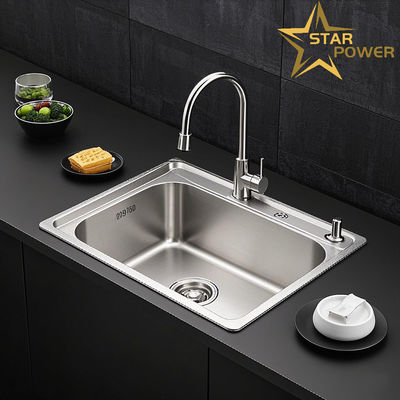 Ensemble de cuisine évier à main en acier inoxydable Single et double fentes personnalisées