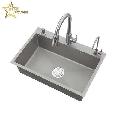 33 pouces cuisine artisanale évier en acier inoxydable type bassin simple