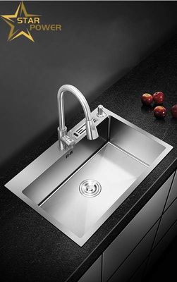 33 pouces cuisine artisanale évier en acier inoxydable type bassin simple