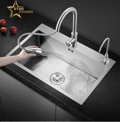 Bon prix Appareil de cuisine à évier à main en acier inoxydable robuste sur mesure en ligne
