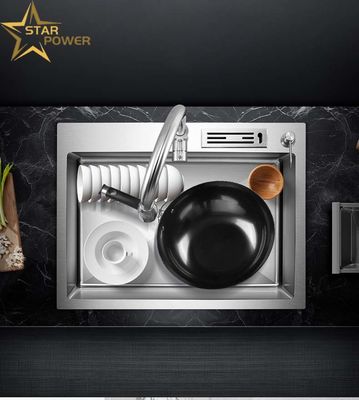Évier à main personnalisable en acier inoxydable 304 pour cuisines domestiques