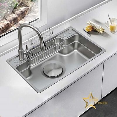 Machine d'évier de cuisine en acier inoxydable 304 pour les cuisines modernes de grande capacité