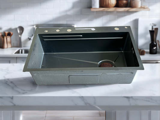 Évier à cloisons gris pour les cuisines modernes