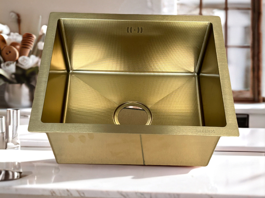 Cuisines de luxe en acier inoxydable SUS304 à la couleur dorée