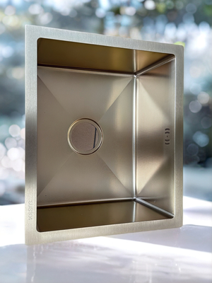 Cuisines de luxe en acier inoxydable SUS304 à la couleur dorée