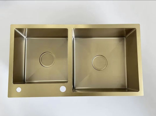 Bon prix Évier de cuisine en acier inoxydable SUS304 de qualité alimentaire (18/8) compatible avec montage sous plan et sur le dessus avec égouttoir | Jauge d'acier personnalisée disponible | Profondeur de bassin personnalisée disponible | Antirouille et résistant à la corrosion en ligne