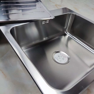 Ensemble d'évier de cuisine étiré en acier inoxydable 304, taille personnalisable