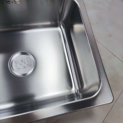 Évier de cuisine à cuve simple en acier inoxydable 304, encastrable ou à montage en surface