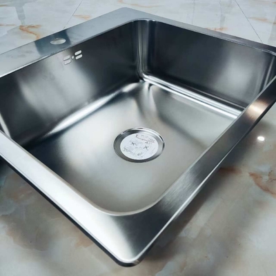 Évier de cuisine à cuve simple en acier inoxydable 304, encastrable ou à montage en surface