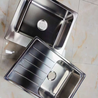 Évier de cuisine à cuve simple en acier inoxydable 304, encastrable ou à montage en surface