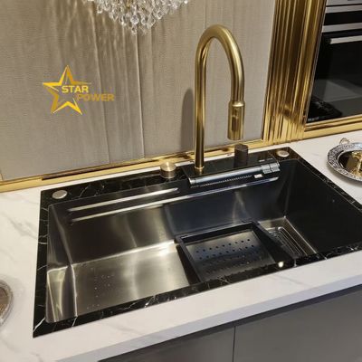 Bon prix Évier de cuisine double cuve en acier inoxydable compatible montage sous plan et encastré 11 kg avec séparation grise | Profondeur de cuve personnalisable | Épaisseur d'acier personnalisable en ligne