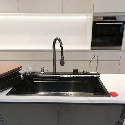 qualité Montage sous et en haut évier de cuisine compatible en acier inoxydable 900 mm × 550 mm avec robinet intégré ♪ Profondeur de bassin personnalisée disponible ♪ Étalon personnalisé disponible usine