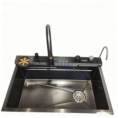 Ensemble d'évier de cuisine en acier inoxydable à deux cuves de 800 mm avec robinet à col de cygne pour cuisines modernes