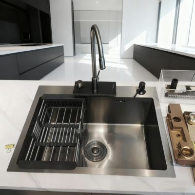 Cuisinier artisanal en acier inoxydable 304 - finition brossée et polie à la main