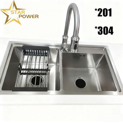 Bon prix Cuisiner en acier inoxydable à la main avec un ou deux bassins en ligne