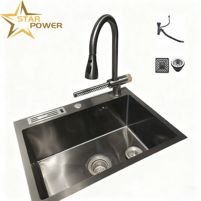 Bon prix Cuve simple en acier inoxydable de qualité alimentaire 304/316 avec lave-gobelets et finition miroir polie à la main en ligne