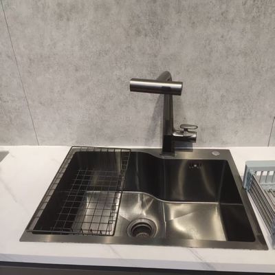 Bon prix Évier de cuisine en acier inoxydable à déviation de 15°, fabriqué à la main avec 304/316 en ligne