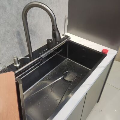 Bon prix Evier de cuisine en acier inoxydable 316L usiné CNC haute précision résistant à la chaleur avec une profondeur de bol de 250 à 300 mm et une épaisseur de panneau de 1,2 à 1,5 mm en ligne