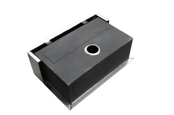 Handmade Brushed 304 Stainless Steel Farmhouse Sink with Sound Dampening & Anti-Condensation and Curved Apron Front Design