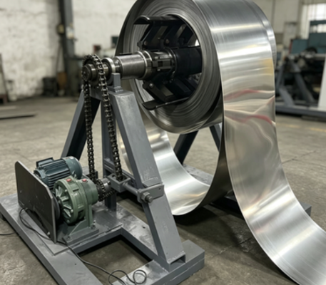 10000 kg de poids lourd système de décoiler automatique de bobine.