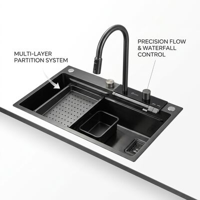 qualité Monture supérieure / évier de cuisine en acier inoxydable 304 double cuvette évier de cuisine surface mate haut-monture 600 mm 9 pouces bassin profond usine