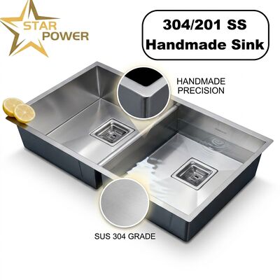 qualité Evier de cuisine sous-monté SUS304 en acier inoxydable évier de cuisine à bol unique enduit de chrome Evier sous-monté 700 mm 10 pouces bassin extra-profond. usine