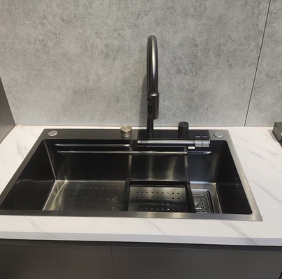 qualité Cuisinière à double bol nano-enduite 304 SS de qualité alimentaire avec bassin profond de 250 mm usine