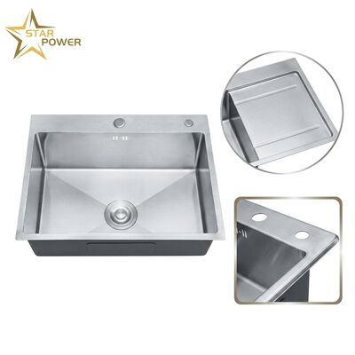 Qualité Purifié en acier inoxydable 304 Laverie usine évier de cuisine 25x22 pouces, bassin profond, conception de drainage intégré usine