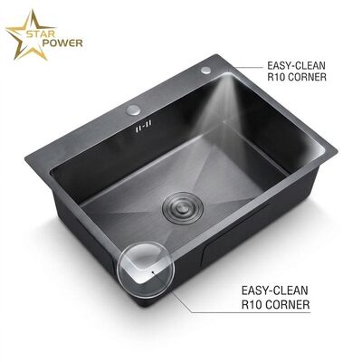 Qualité 16 Gauge 304 Stainless Steel Double Bowl Kitchen Sink Drop-in 33x22 Inch 9 Inch Deep Basin Brushed Finish usine
