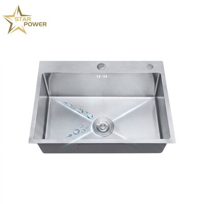 Bon prix Commercial 32 Inch Undermount Kitchen Sink SUS304 16 Gauge Single Bowl with Drainboard en ligne