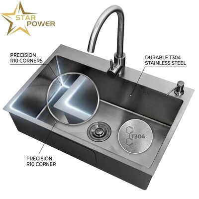 Bon prix Round 15 Inch Bar Prep Sink SUS304 Handmade 22 Gauge Single Bowl Undermount online
