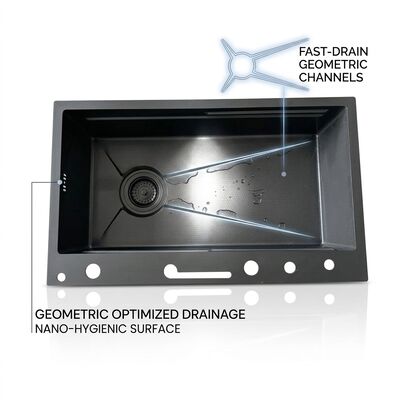 Bon prix Undermount 33x22 Handmade Double Bowl Kitchen Sink SUS304 60/40 Split 18 Gauge en ligne