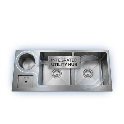 Bon prix 27 Inch Undermount Single Bowl Kitchen Sink 16 Gauge with Cutting Board Set en ligne