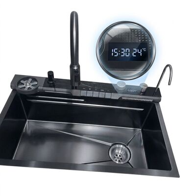 Bon prix 24 Inch Handmade Single Bowl Undermount Kitchen Sink 16 Gauge Gunmetal PVD en ligne