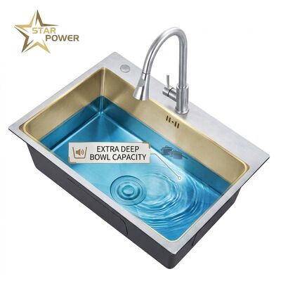 Qualité 20 Inch Bar Prep Undermount Single Bowl Kitchen Sink 18 Gauge Nano Black Coating usine