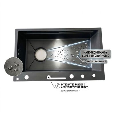 Qualité 33 Inch Undermount Double Bowl Kitchen Sink 50/50 SUS304 18 Gauge with Bottom Grids usine