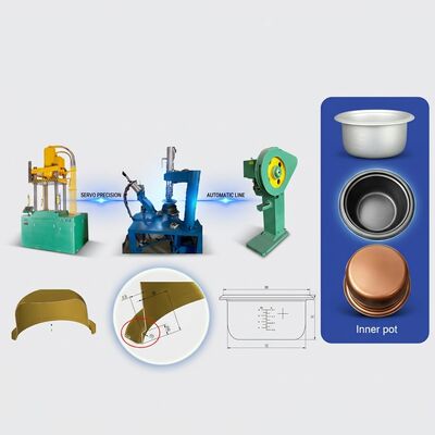 Qualité Automatic Aluminum Circle Blanking Cookware Production Line 100 Ton Servo Hydraulic Press Machine usine