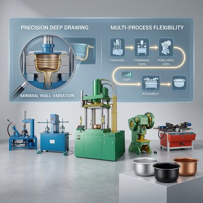 Qualité Thickened Pot Body Trimming Cookware Production Line 320 Ton Servo Hydraulic Forming Press Machine usine